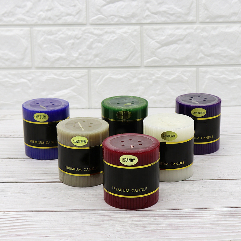 Free samples supply Wholesale scented pillar candle UK with private label